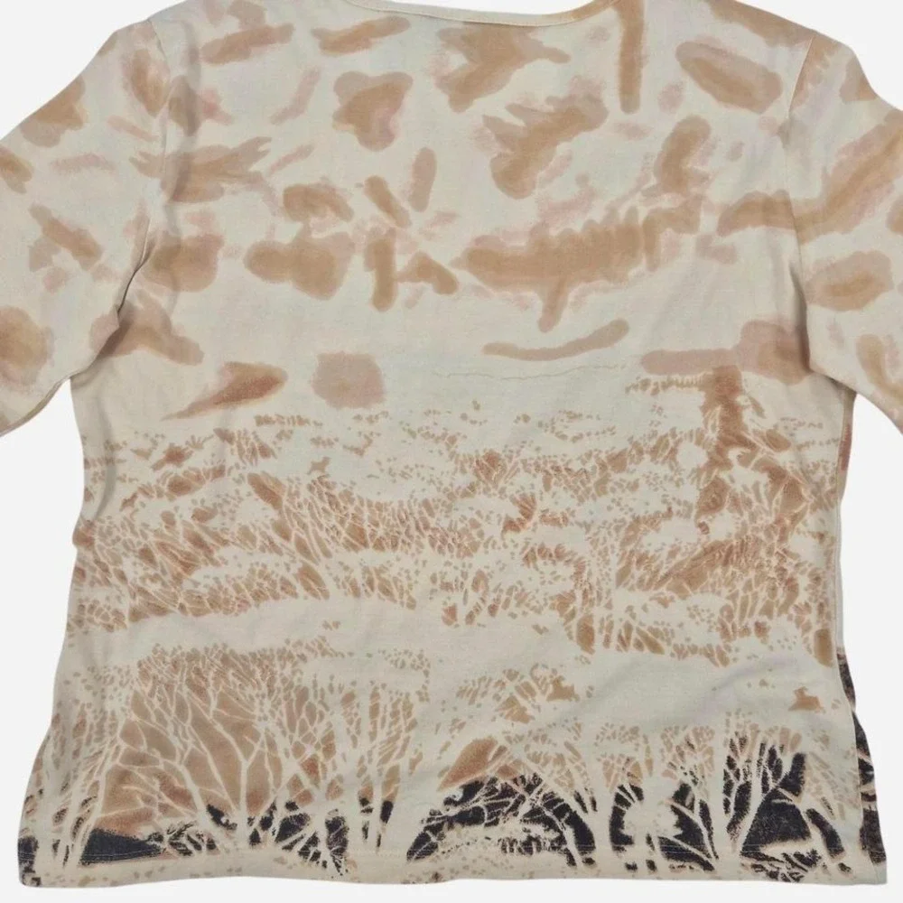 Caribbean Joe Y2K safari cheetah graphic sequin‎ top